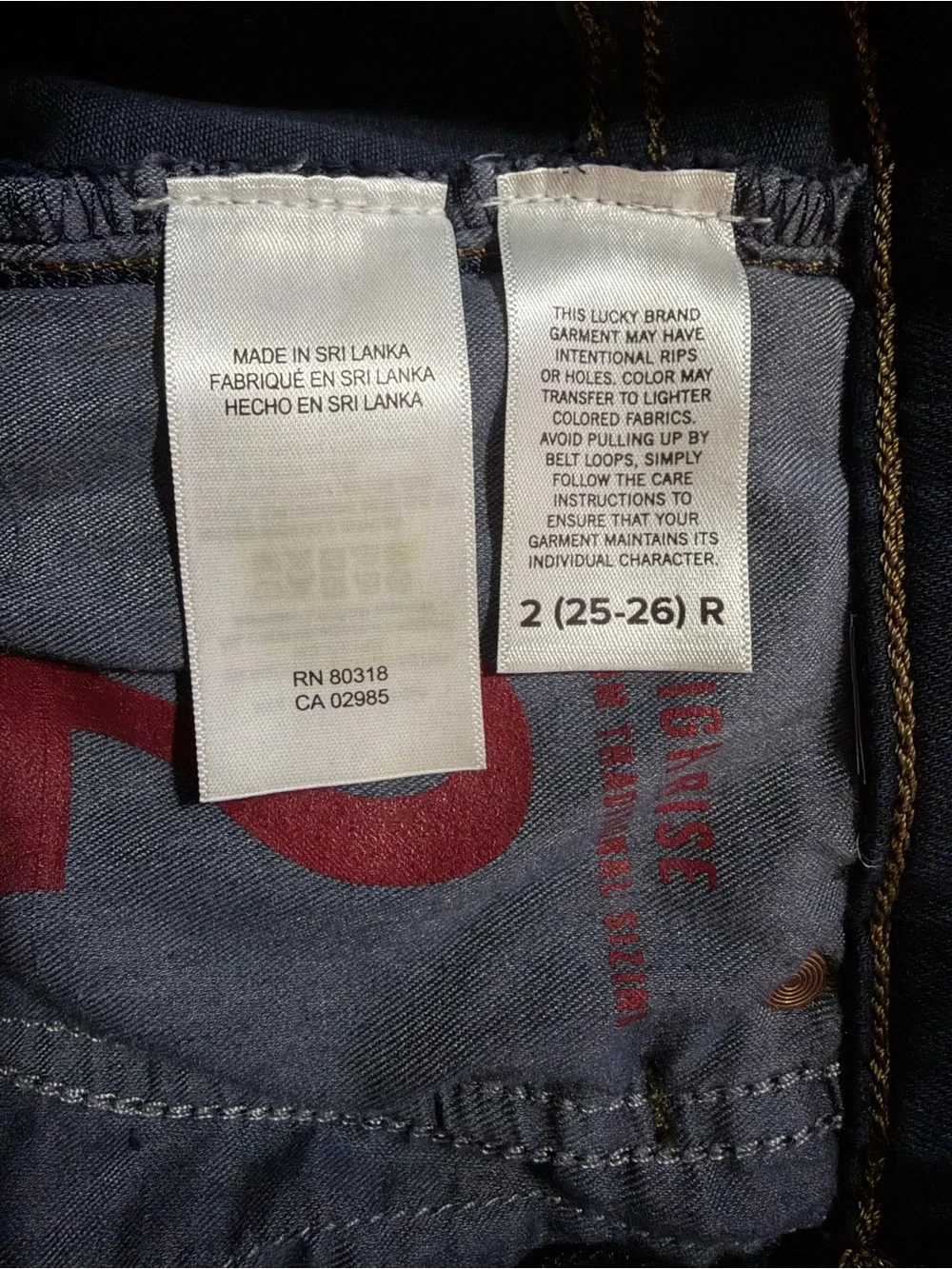 Lucky Brand Uni High Rise Bootcut Jeans Dark Wash Size 2 / 25-26 Regular NWOT - Picture 7 of 9